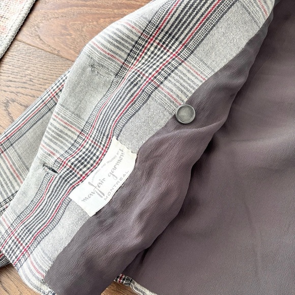 Vintage Plaid Double-Breasted Cropped Blazer - Picture 8 of 13